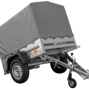 Kipper Anhänger 750 kg Garden Trailer 150 KIPP 150×106 cm mit Hochplane, Hochspriegel und Stützrad