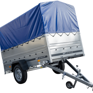 GARDEN TRAILER 230 KIPP – Einachsanhänger 230×125 mit Zusatzbordwänden, Hochplane H800 und Stützrad