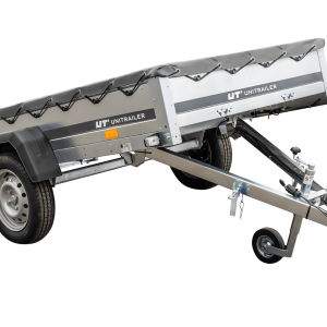 Kipper Pkw Anhänger Garden Trailer 230 KIPP 230 cm x 125 cm mit Flachplane, Stützrad und Planenträger