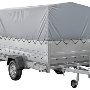 Kfz Anhänger mit Plane GARDEN TRAILER 264 KIPP mit Stützrad, zusätzlichen Bordwänden, Hochplane und Hochspriegel