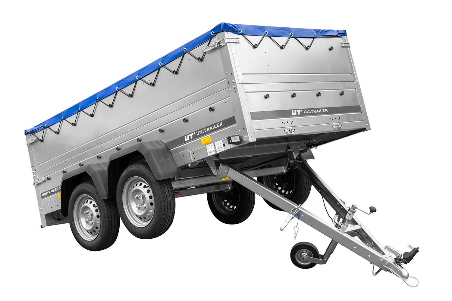 Anhänger mit zwei Achsen Garden Trailer 264/2 KIPP inkl. zusätzliche Bordwände und Flachplane