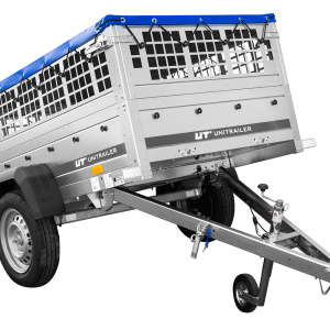 Pkw Planen Anhänger GARDEN TRAILER 200 KIPP mit Laubgitteraufsatz, Stützrad, Flachplane