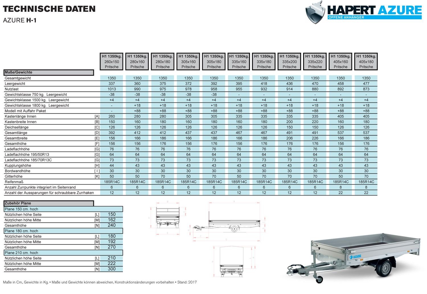 Hapert Azure H-1 – 1350 – 2800 x 1600 – Hochlader – 1350 kg – Bild 18