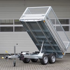 Humbaur HUK 272715 mit Gitteraufsatz – Rückwärtskipper – 2700 kg