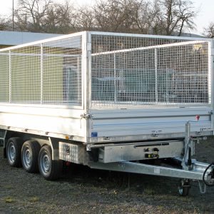 Humbaur HTK 3500.41 ALU Tridem Gitteraufsatz – 3-Seiten-Kipper – 3500