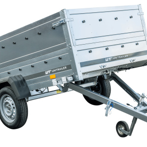Pkw Anhänger Kipper 230×125 Garden Trailer 230 KIPP Unitrailer 750 kg mit Stützrad und zusätzlichen Bordwänden