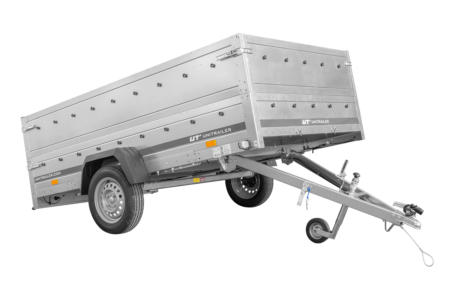 PKW-Anhänger 264×150 UNITRAILER GARDEN 265 KIPP mit dem Bordwandaufsatz