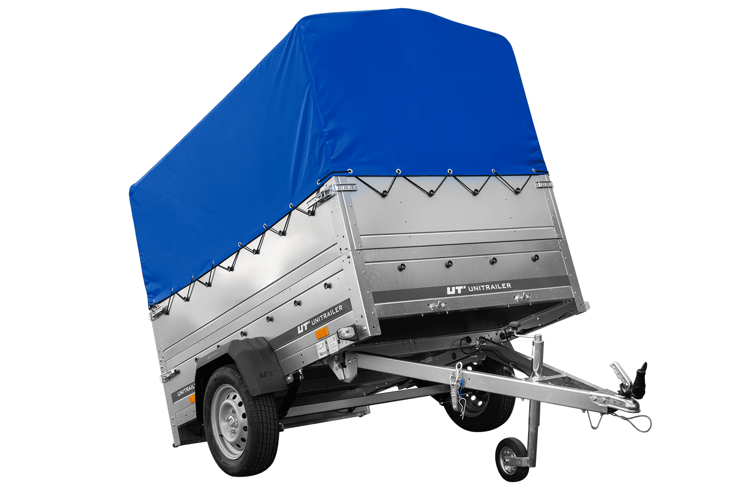 Leichtanhänger auf Blattfedern 200×125 UNITRAILER GARDEN 201/R KIPP mit BIS-Seiten, H-800-Rahmen