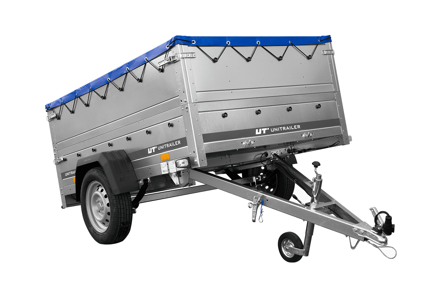 Leichtanhänger auf Blattfedern 200×125 UNITRAILER GARDEN 201/R KIPP mit BIS-Seiten, H-0-Rahmen