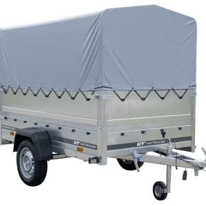 PKW-Anhänger auf Blattfedern 230×125 UNITRAILER GARDEN 230/R KIPP mit BIS-Seiten, H-800-Rahmen und grauer Plane