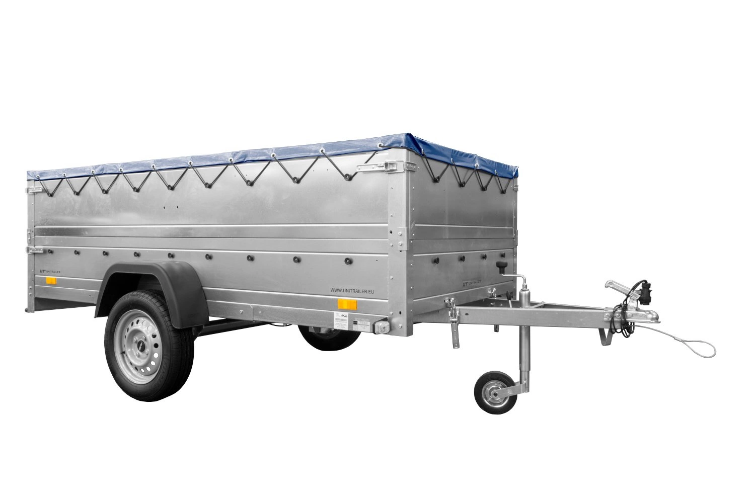 Einachsanhänger auf Federn 264×125 UNITRAILER GARDEN 264/R KIPP mit BIS-Seiten, H-0-Rahmen