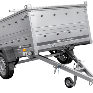 Leichtanhänger auf Federn 200×125 UNITRAILER GARDEN 201/R KIPP mit BIS-Seiten und Aluminiumabdeckung