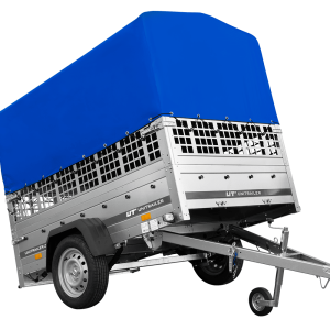 Einachsanhänger auf Federn 200×125 UNITRAILER GARDEN 201/R KIPP mit Gitterwänden, H-800-Rahmen