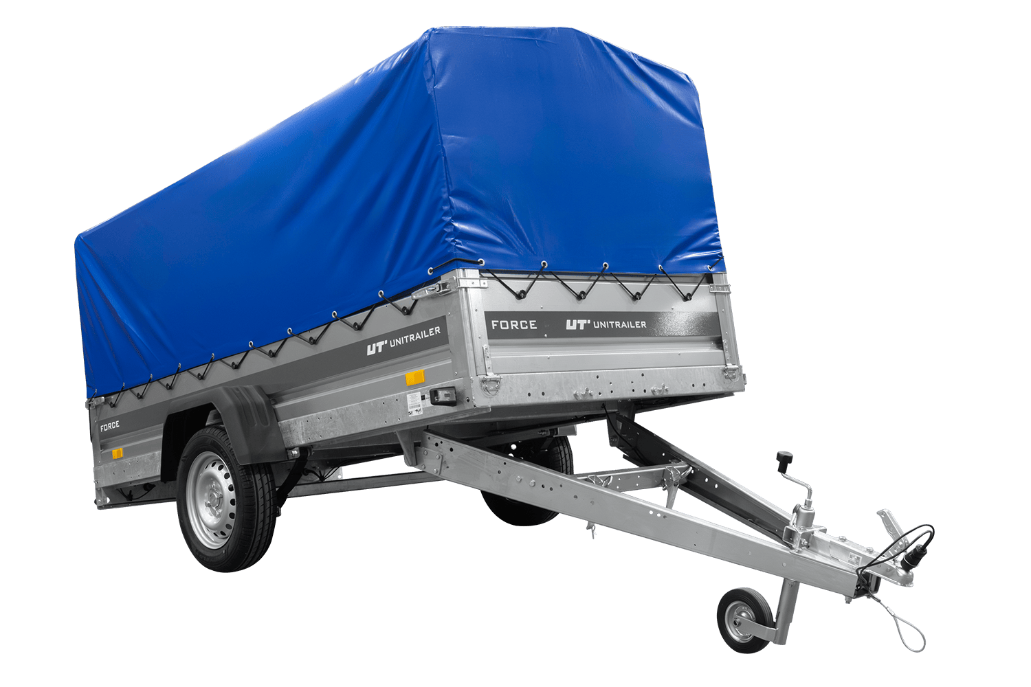 Einachsiger Anhänger mit Blattfedern 264×125 UNITRAILER FORCE 264/R KIPP mit H-800 Spriegel