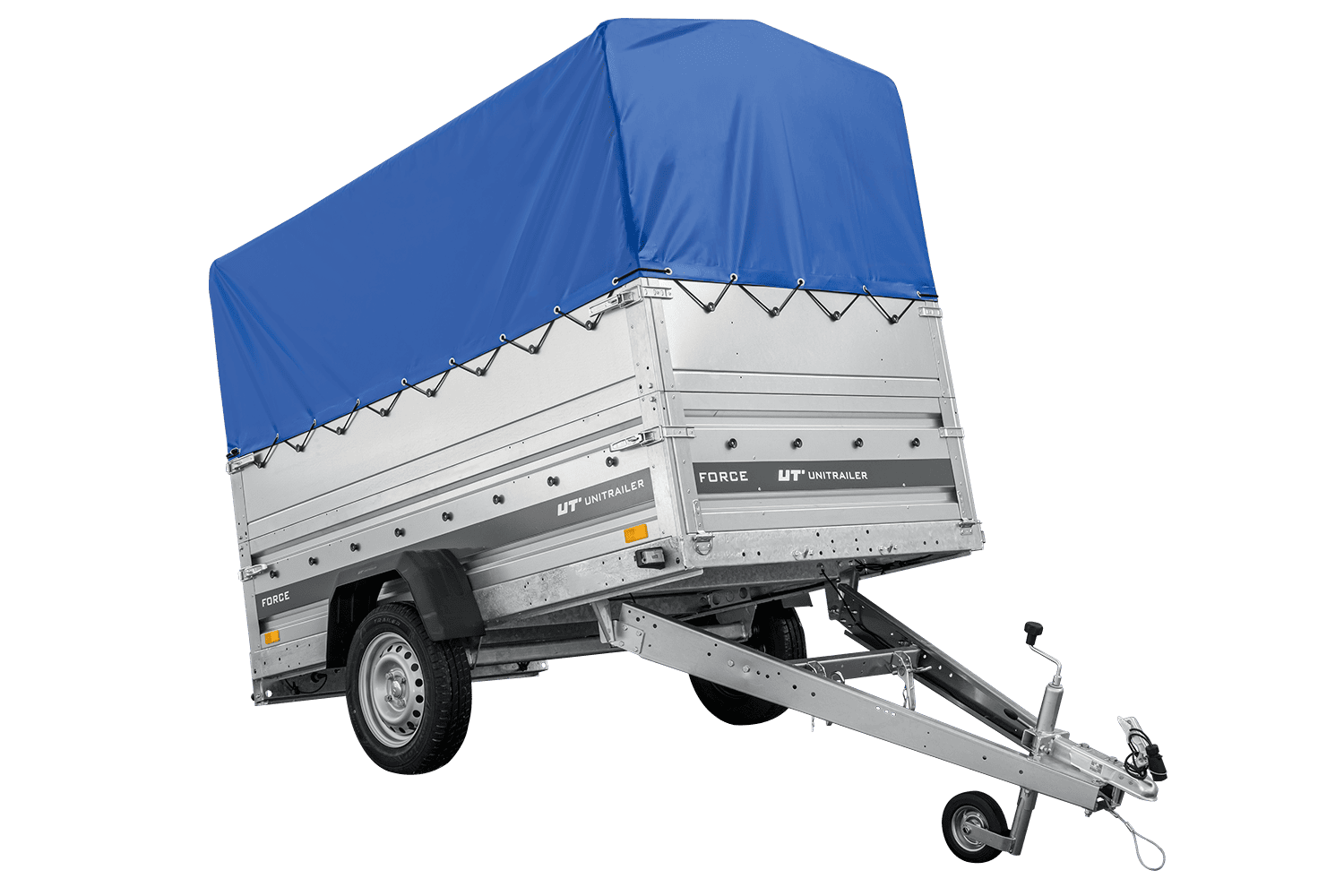 Autotransportanhänger 230×125 UNITRAILER FORCE 230 KIPP mit BIS-Seitenwänden, H-800-Rahmen