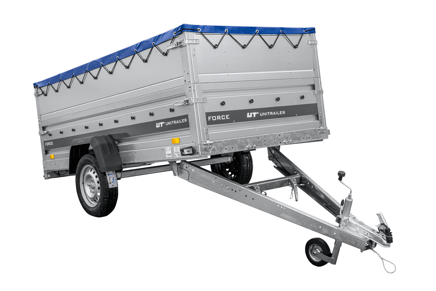 Leichter Anhänger 264×125 UNITRAILER FORCE 264 KIPP mit BIS-Seitenwänden, H-0-Rahmen
