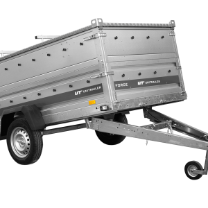 Einachsanhänger 264×125 UNITRAILER FORCE 264 KIPP mit BIS-Seitenwänden und Aluminiumabdeckung