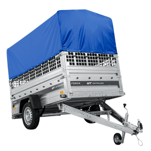 Autotransportanhänger auf Federn 230×125 UNITRAILER FORCE 230/R KIPP mit Gitterwänden, H-800 Rahmen