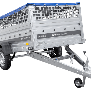Einachsiger Anhänger auf Blattfedern 264×125 UNITRAILER FORCE 264/R KIPP mit Gitterseitenwänden, H-0-Rahmen